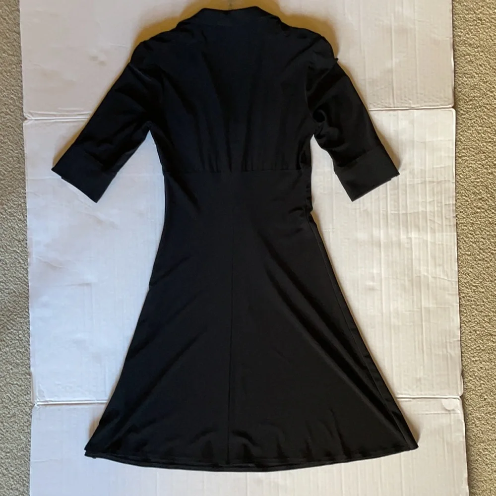 LAUNDRY By ShELLI SEGAL Women Black A-Line Dress Size 0 - Picture 2 of 14